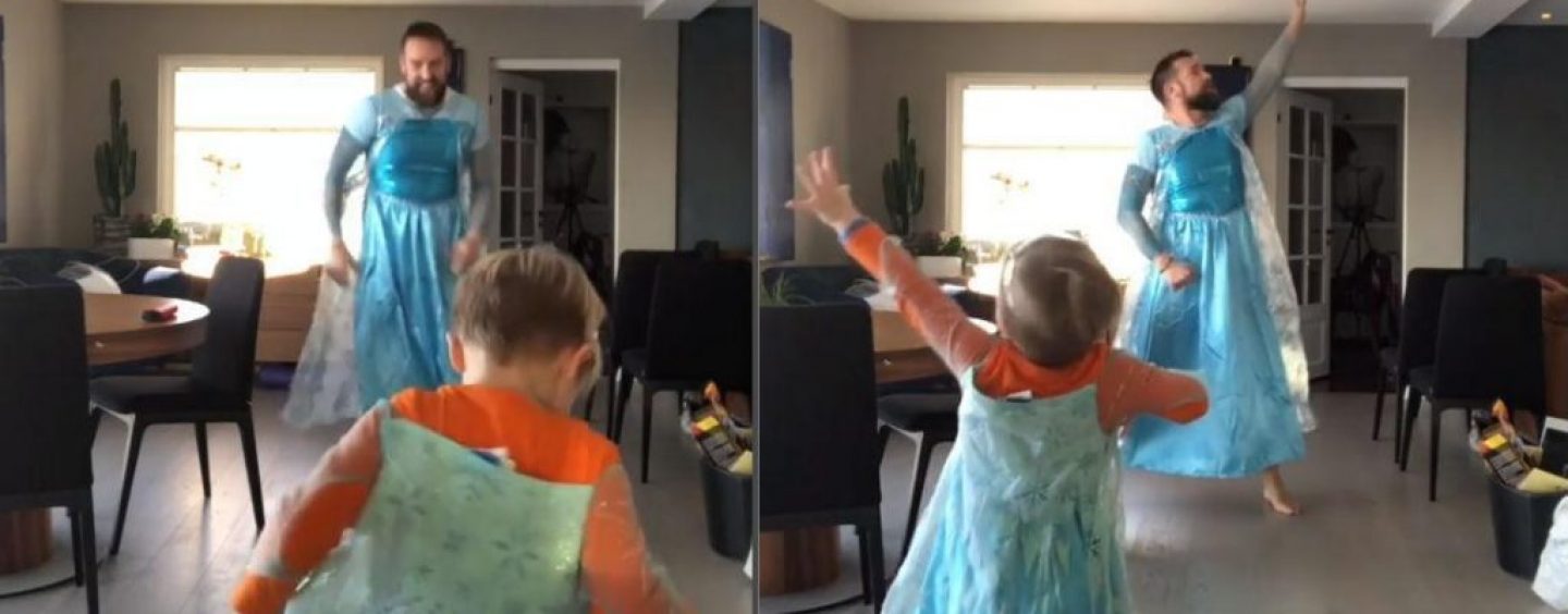 TommysTake #1 America Praises Dad For Dancing Around In Frozen Dresses With His Son Because Son Says ELSA IS A SUPERHERO? But Is This Wrong? (Video)