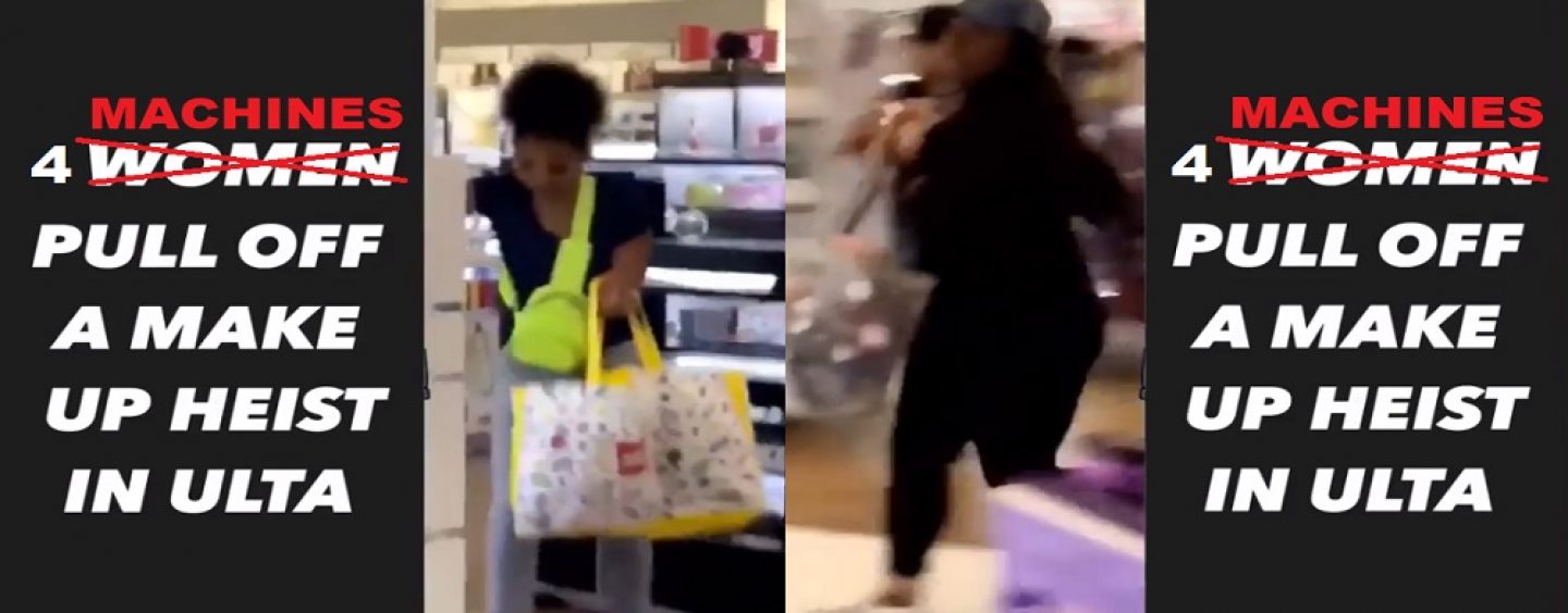 4 Blacks Hoes Storm Make Up Store Stealing Over 4 Grand In Make Up! (Video)