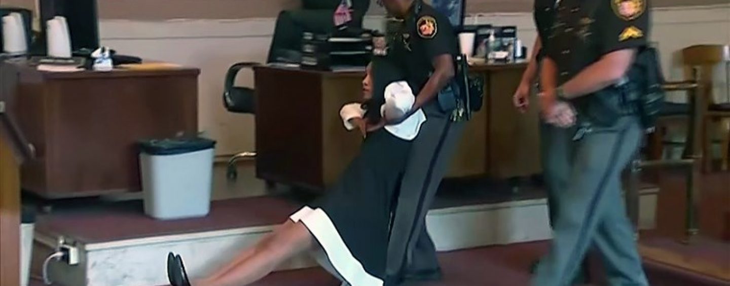 Black Female Judge Dragged Away By Police After Being Sentenced In Her Own Courtroom! (Video)