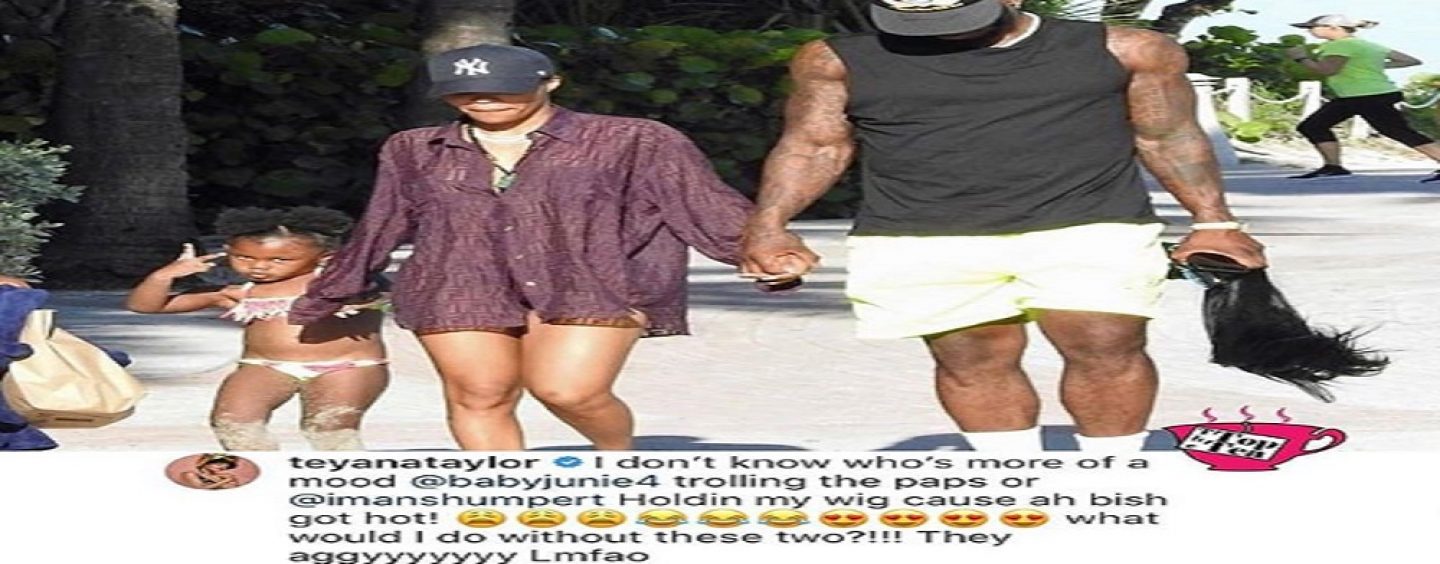 Teyana Taylor Has Her Husband Walking Around The Beach Carrying Her Wig.. Is This OK? (Video)