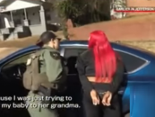 Kool-Aid Red Hair Hat Ends Up Running From Police To Save Thug Boyfriend With Child In Her Car! (Video)