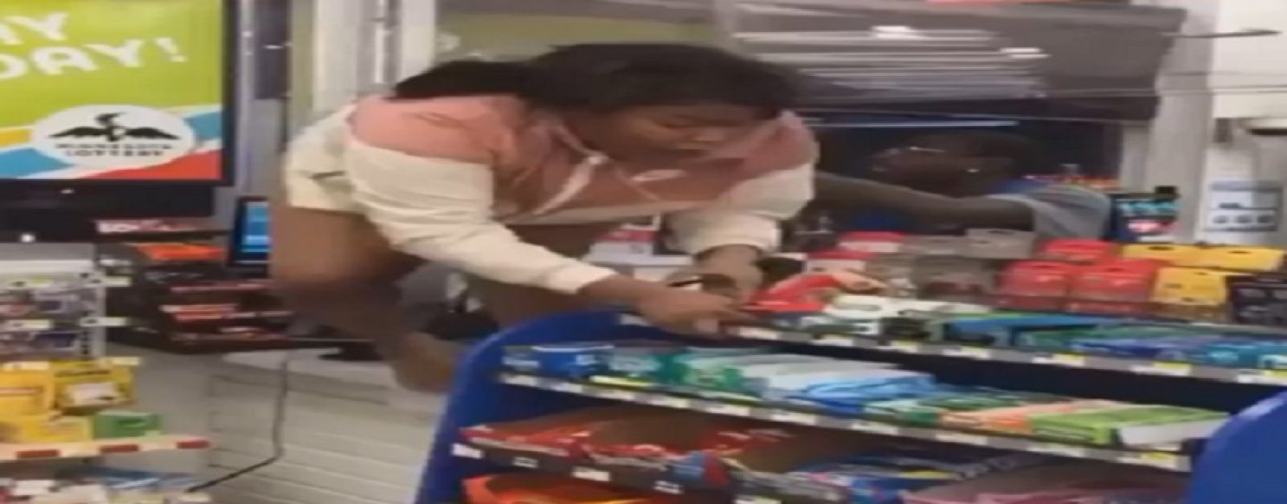 2 Broke Black Hoes Fight At Gas Station Because Ones Boyfriend Got Them Both Pregnant! (Video)