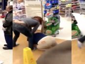 Ratchet Black Chick Vs Bad Built Mexican Chick! Rite-Aid Employ Gets Beat Down By Suspected Thief! (Video)