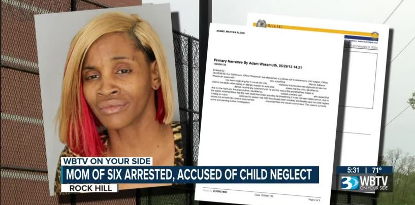 Mom, 30 With 6 Kids Under Age 9 Arrested For Leaving Them Home Alone While She Got Drunk At Local Bar! (Video)