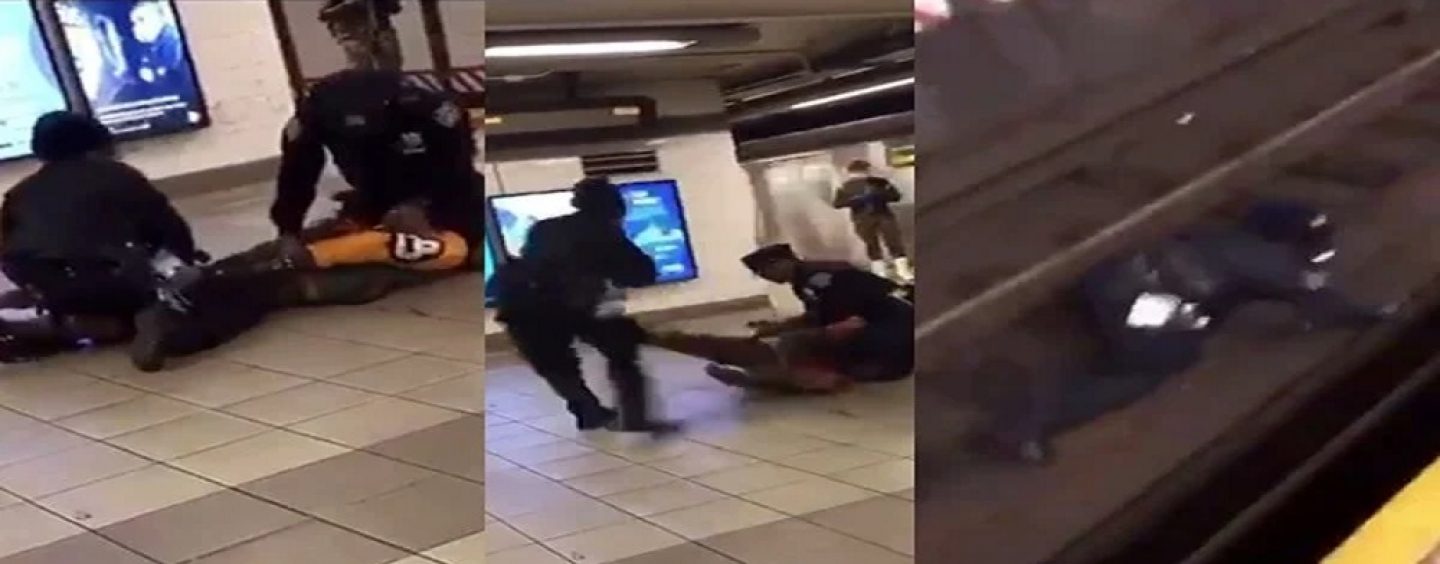 Crazed Harlem Man Kicks Female Cop Onto Subway Tracks Proving Most Women Should Not Be Cops! (Video)