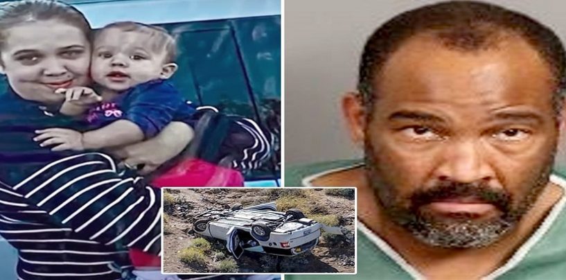 Black Man Kills His Own Child, 1, By Throwing Her Off A Cliff After Stabbing Pregnant White Wife In Church Parking Lot! (Video)