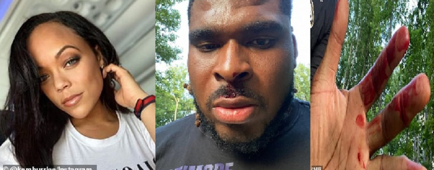 Baltimore Ravens O Lineman D.J. Fluker Got The Crap Beat Out Of Him By His Baby Momma & Girlfriend! (Video)