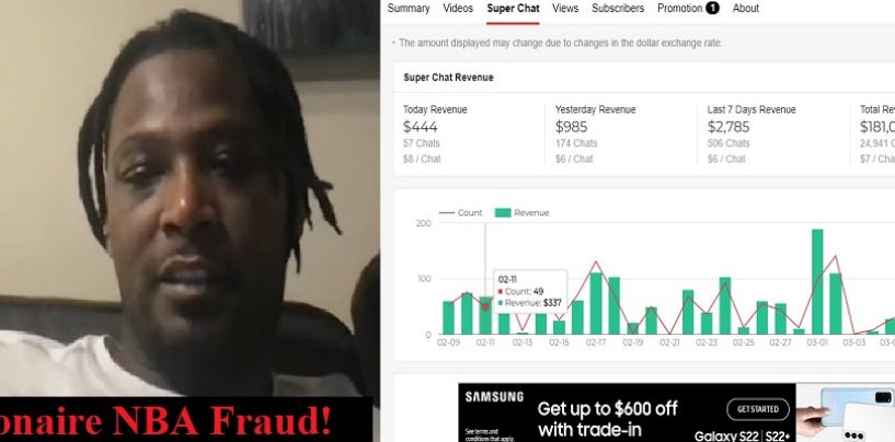 Former #1 Pick & NBA Bust Kwame Brown Scamming Struggling Fans Out Of Thousands Of Dollars On YouTube! (Live Broadcast)