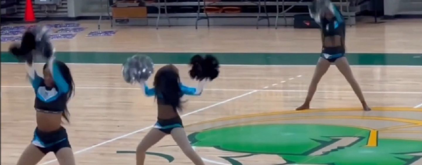 High School Cheerleader Dances So Hard Her Wig Almost Comes Off, But Did She Let That Stop Her? (Video)