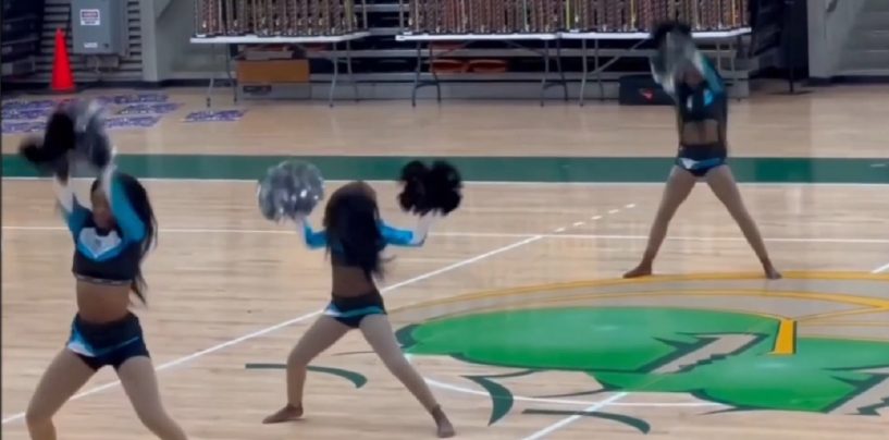 High School Cheerleader Dances So Hard Her Wig Almost Comes Off, But Did She Let That Stop Her? (Video)