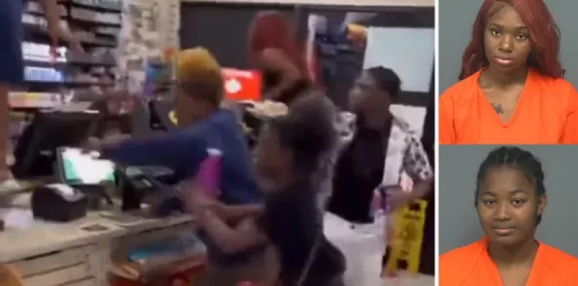 Black Teen Girl Recruits Mob Of Black Teens To Fight 7-11 Clerk For Refusing To Sell Her, A Minor, Cigars! (Video)