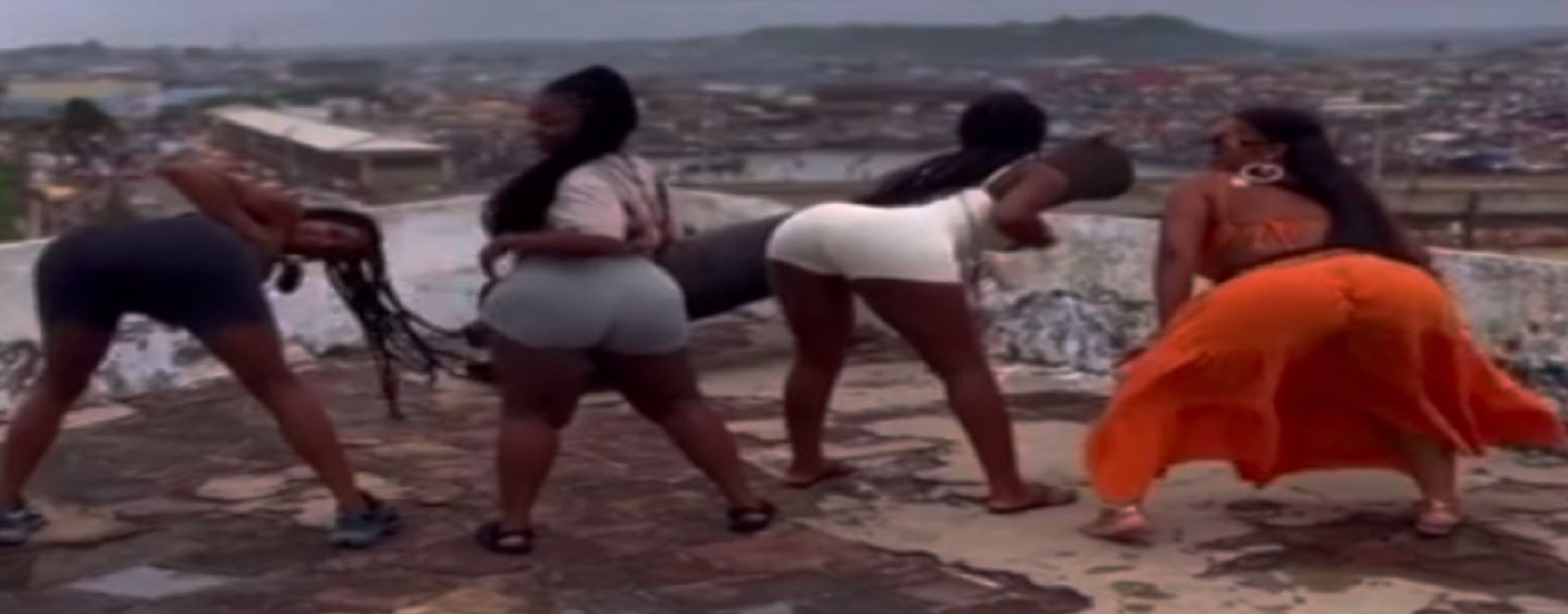 Black Women Travel To Slave Dungeon in Africa So They Can Twerk For The Ancestors! (Video)
