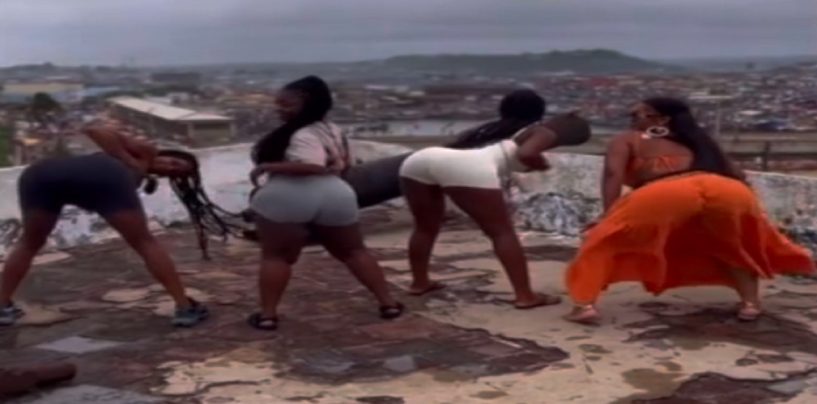 Black Women Travel To Slave Dungeon in Africa So They Can Twerk For The Ancestors! (Video)