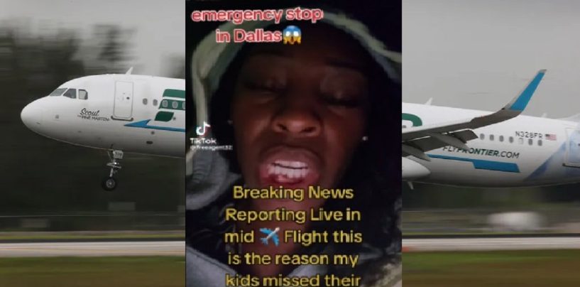 Black Woman On Frontier Airline Causes Plane To Be Rerouted Due To Threatening Slap Pilot & Flight Attendants! (Video)