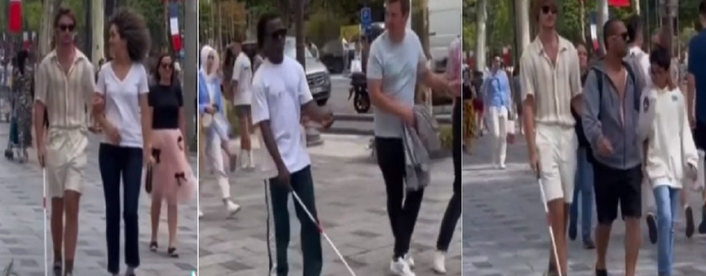 Whites Refuse To Help Blind Black Guys In France While Helping Blind White Guy! Does This Prove Racism Or Is There More To This? (Video)