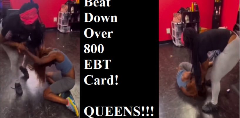 Black Woman Beats Another Woman Like A Dog Over $800 In Food Stamps! (Video)