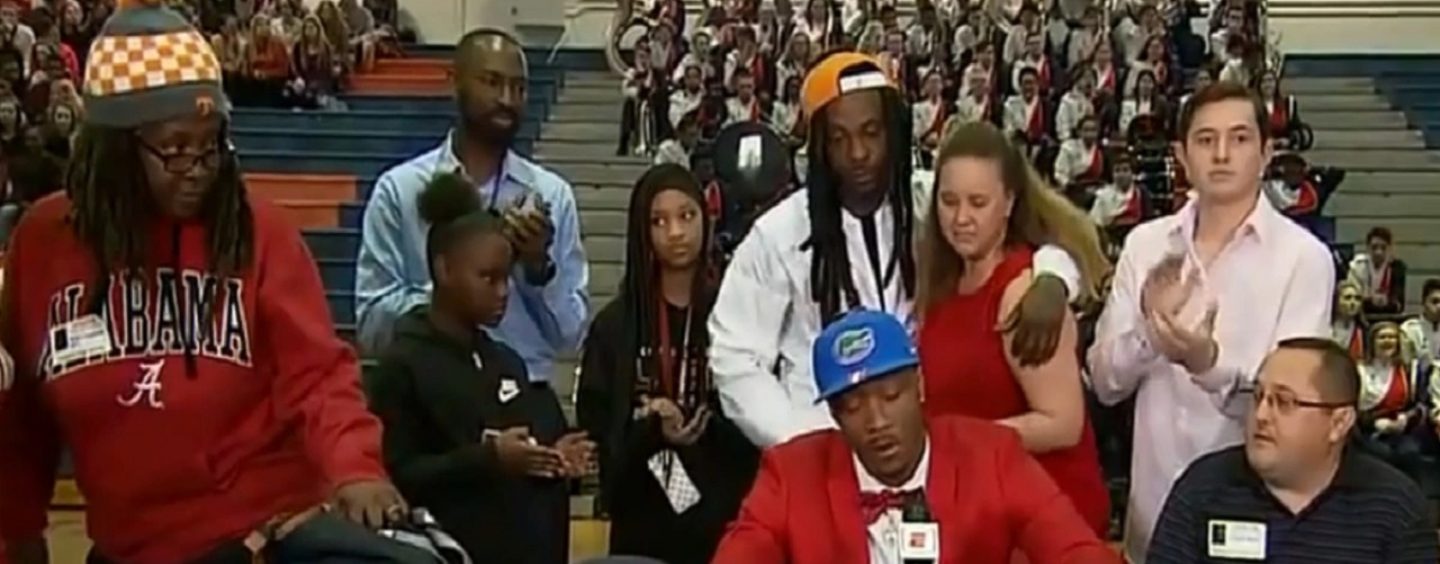 4 Star Recruit Mom Walks Out On Him Live On TV Because He Didn’t Pick The School She Wanted! (Video)