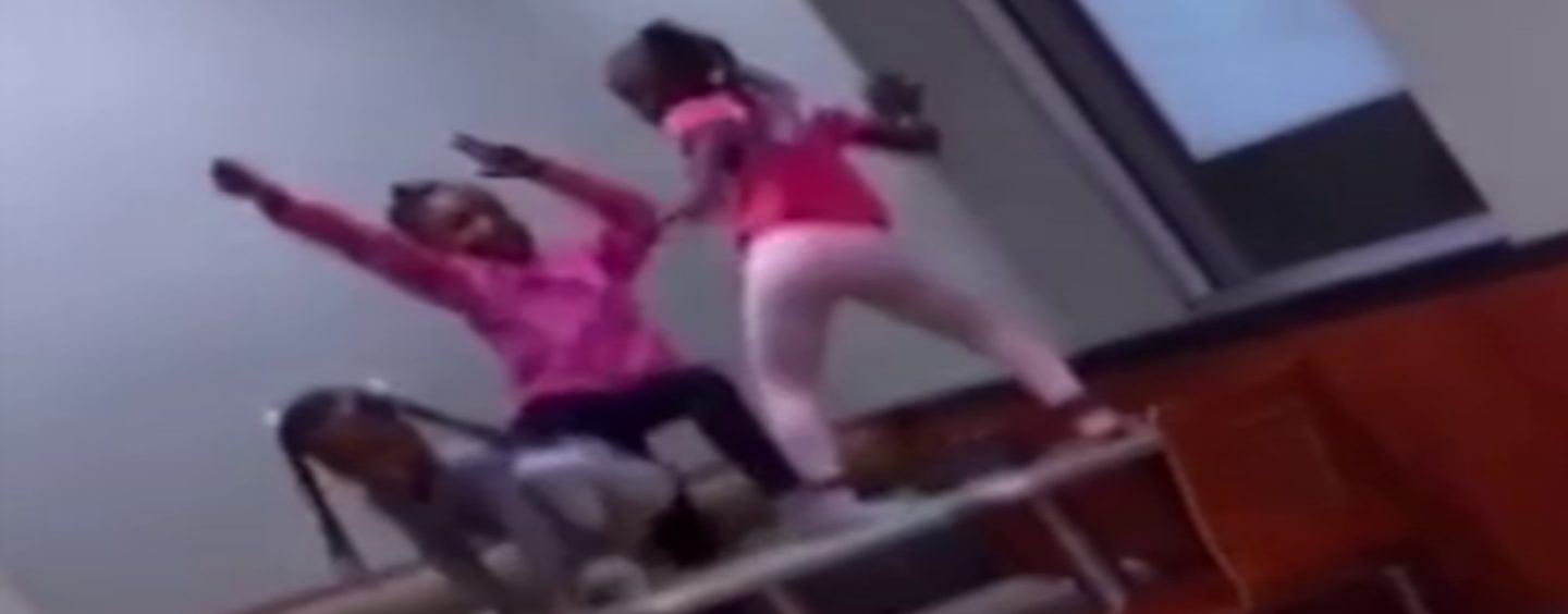 Ratchet Black Women Recording Their Daughters Twerking On Restaurant Table As If It Was Cute! (Video)