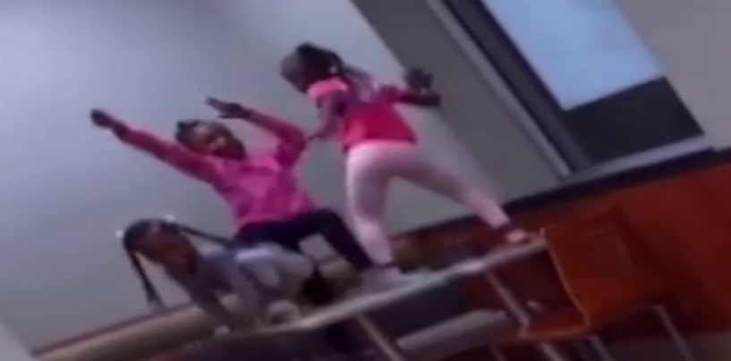 Ratchet Black Women Recording Their Daughters Twerking On Restaurant Table As If It Was Cute! (Video)
