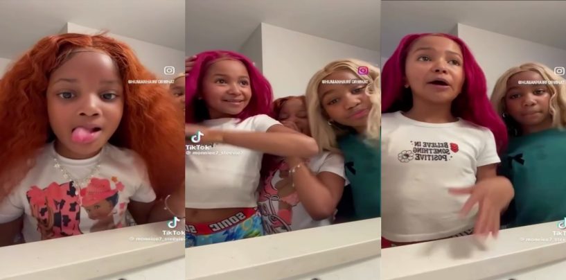 Black Girls Trying On Wigs In The Mirror! Single Black Mothers Teach Hoodrat/Whore Behavior! (Video)