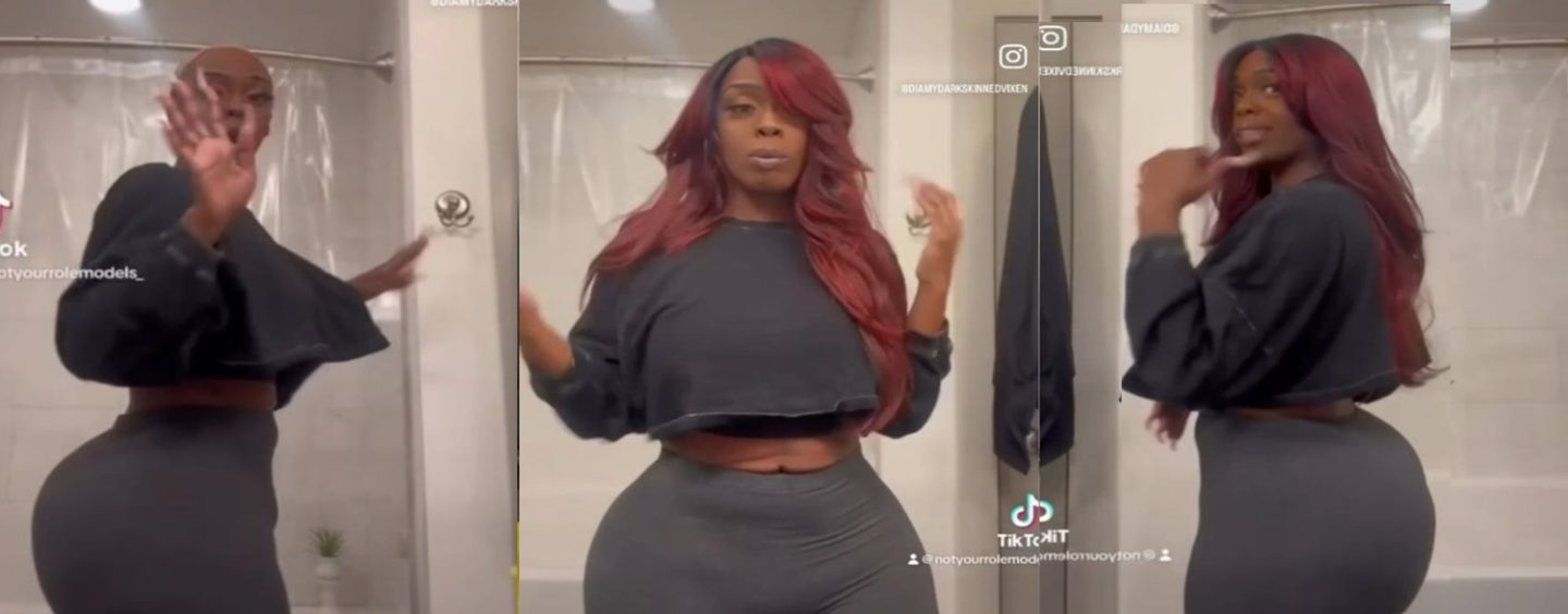 This Black Woman Has Thousands Of Followers For Flaunting A Fake Ass & Fake Hair! (Video)