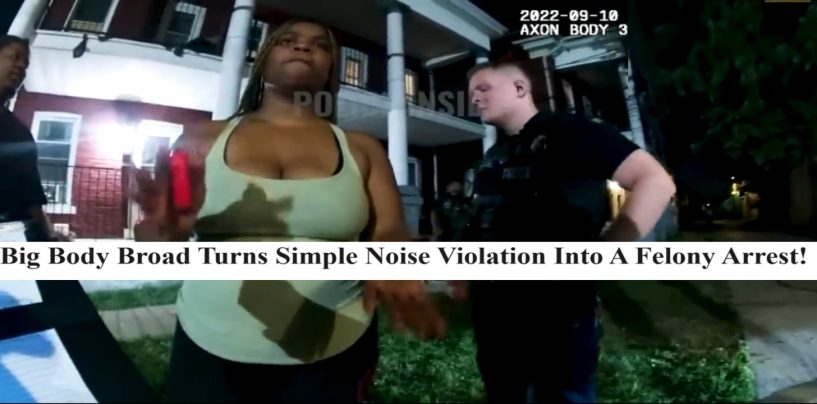 Black Woman Turns Simple Noise Violation To A Full Fledge Felony Arrest! Are Black Women Just Naturally Combative! (Live Broadcast