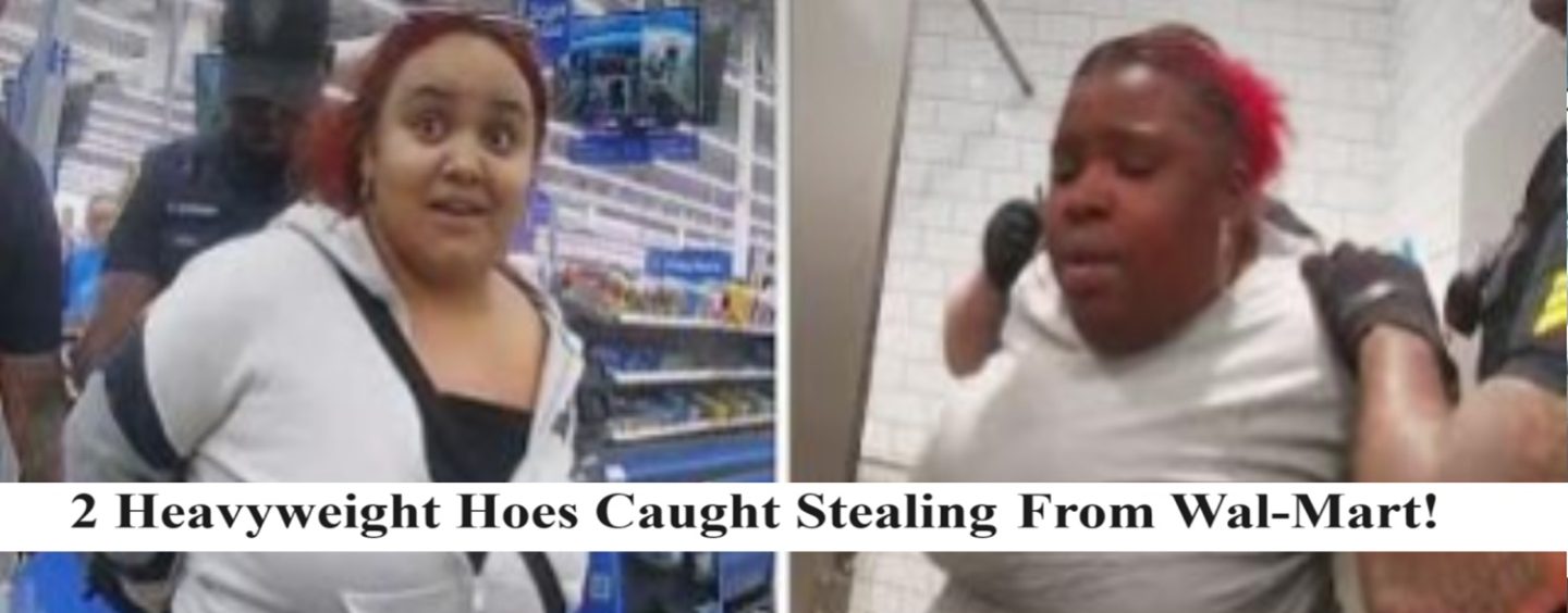 2 Heavy Weight Hoes Freak Out After Getting Caught Stealing From Wal-Mart With Child In Tow! (Live Broadcast)