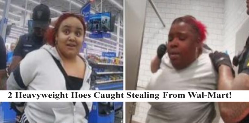 2 Heavy Weight Hoes Freak Out After Getting Caught Stealing From Wal-Mart With Child In Tow! (Live Broadcast)