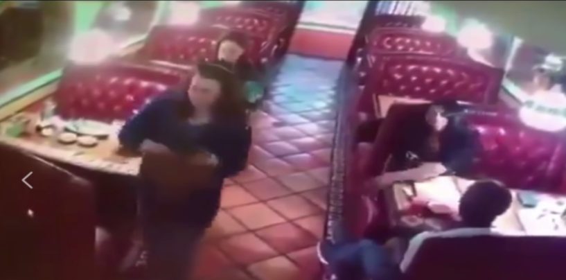Black Woman On Date Caught On Camera Stealing Meal & Tip Money Off White Women’s Table! (Video)