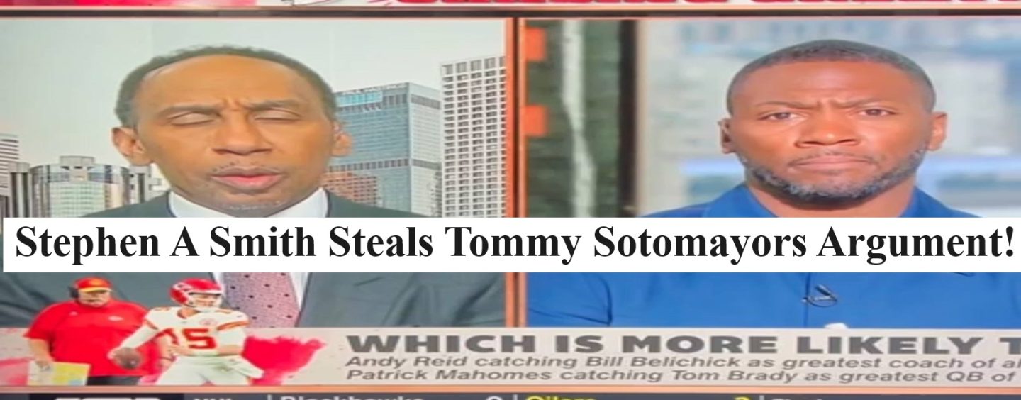 Stephen A. Smith Steals Tommy Sotomayor’s Andy Reid G.O.A.T. Argument On First Take! 1-26-24 (Video)