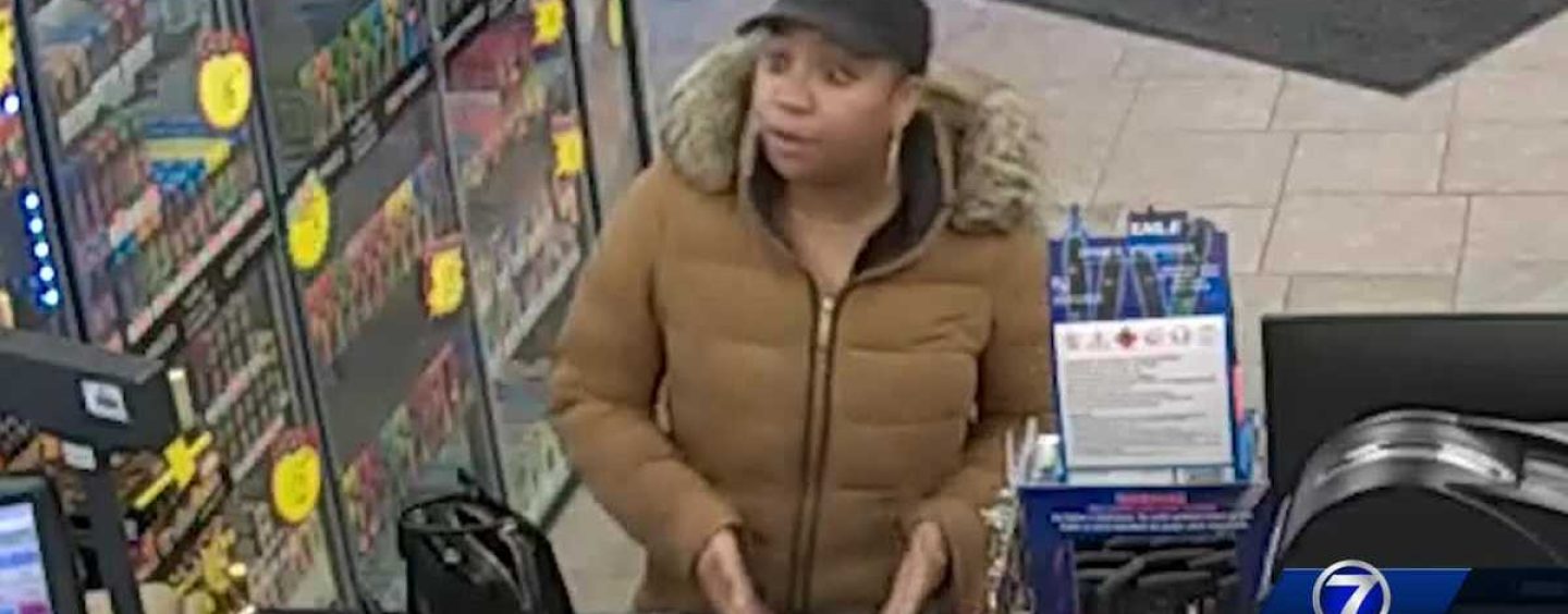 Black Women Brutally Attacks White Women At Store Infront Of Her Crying Charge! Still At Large! (Video)