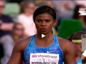 Black Long Jumper Looses Her Wig & Unsuspecting White People Seem Mortified! (Must See Video)