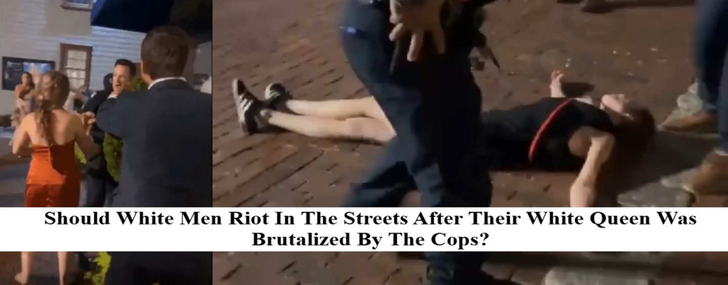White Bride Gets Knocked The F*ck Out After Confronting Police!  Was The Police Wrong Here? (Video)