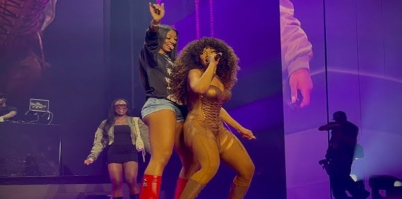 Megan The Stallion Brings Angel Reese & Other Black Teammates On Stage To Twerk At Her Concert! (Video)