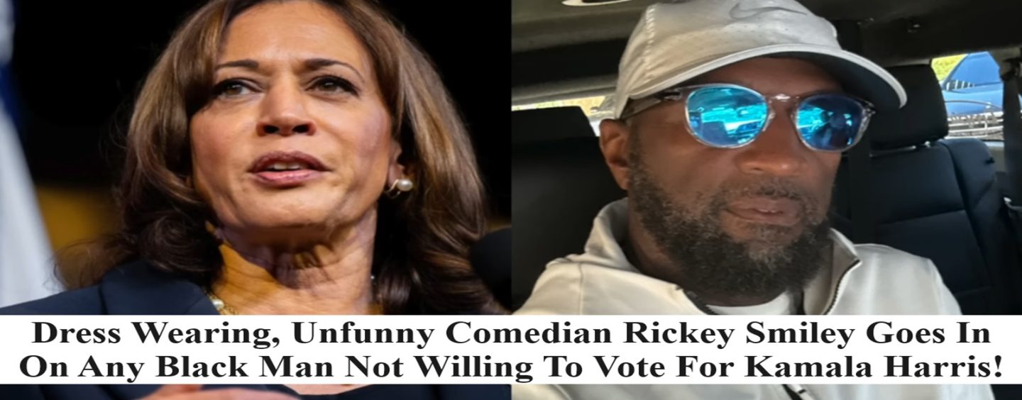 Dress Wearing Comedian ‘Rickey Smiley’ Cries Defending Kamala Harris Against Black Men Not Voting 4 Her!  (Live Broadcast)