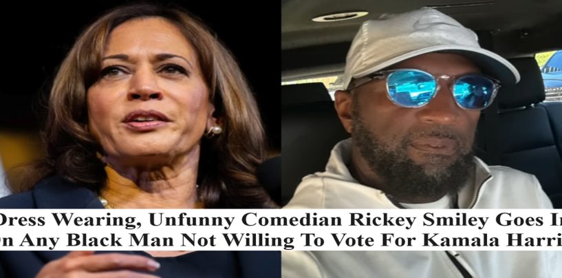 Dress Wearing Comedian ‘Rickey Smiley’ Cries Defending Kamala Harris Against Black Men Not Voting 4 Her!  (Live Broadcast)