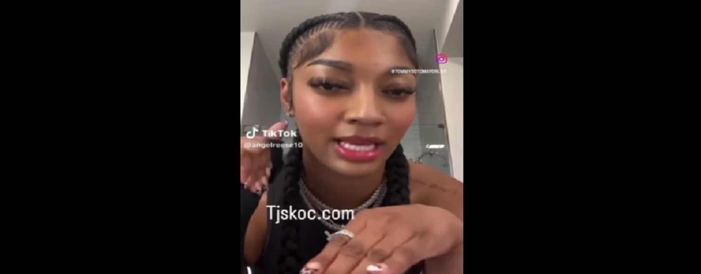 Angel Reese Literally Explaining How She Literally Broke Her Wrist Which Literally Ended Her Season LOL (Video)