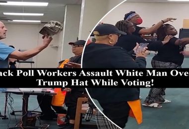 Black Female Poll Worker Physically Attack White Man Wearing ‘Lets Go Brandon’ Hat! No Arrest Made! (Video)