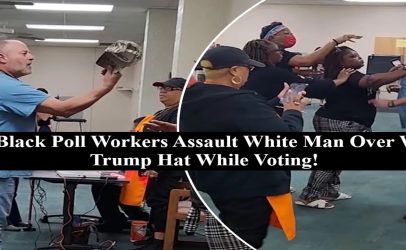 Black Female Poll Worker Physically Attack White Man Wearing ‘Lets Go Brandon’ Hat! No Arrest Made! (Video)